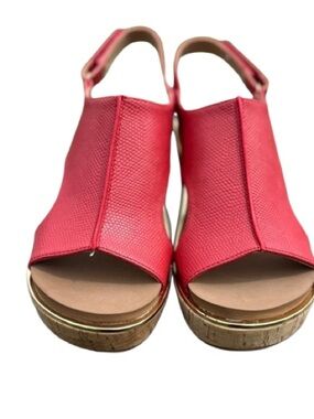 Corkys Carley Platform Wedge Sandals in Red Lizard